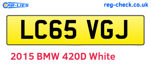 LC65VGJ are the vehicle registration plates.