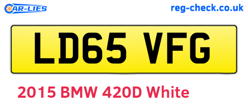 LD65VFG are the vehicle registration plates.