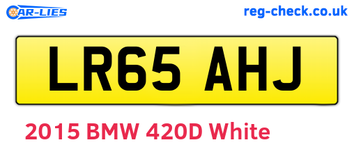 LR65AHJ are the vehicle registration plates.