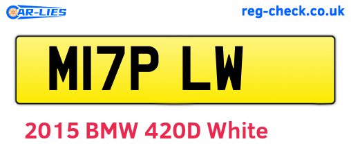 M17PLW are the vehicle registration plates.