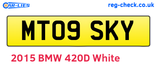 MT09SKY are the vehicle registration plates.