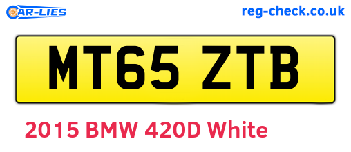 MT65ZTB are the vehicle registration plates.