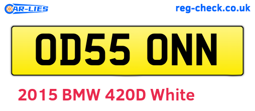 OD55ONN are the vehicle registration plates.
