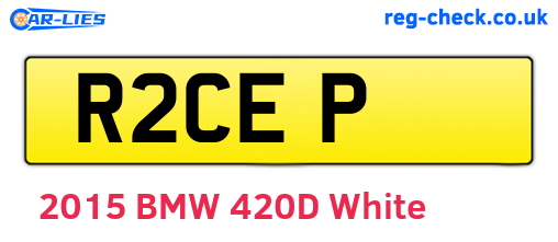 R2CEP are the vehicle registration plates.