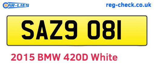 SAZ9081 are the vehicle registration plates.