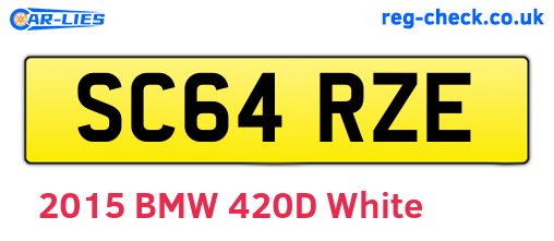 SC64RZE are the vehicle registration plates.