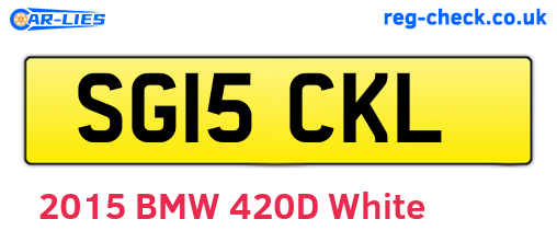 SG15CKL are the vehicle registration plates.