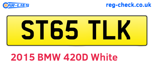 ST65TLK are the vehicle registration plates.