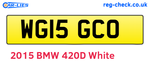 WG15GCO are the vehicle registration plates.
