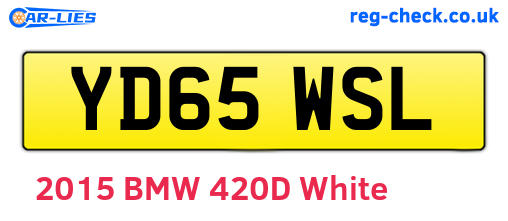 YD65WSL are the vehicle registration plates.