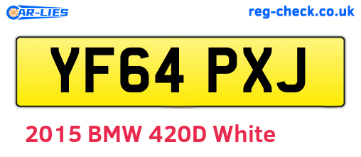 YF64PXJ are the vehicle registration plates.
