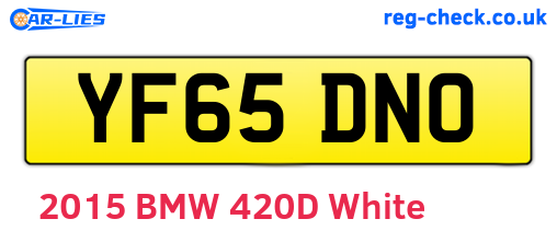 YF65DNO are the vehicle registration plates.
