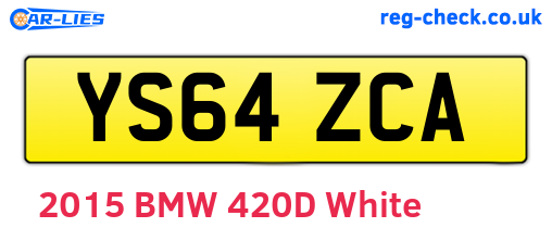 YS64ZCA are the vehicle registration plates.