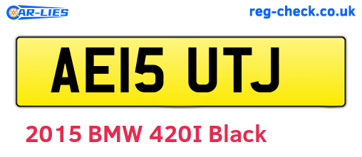 AE15UTJ are the vehicle registration plates.