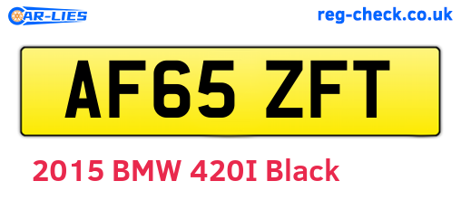 AF65ZFT are the vehicle registration plates.