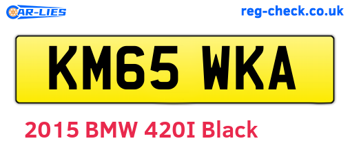 KM65WKA are the vehicle registration plates.