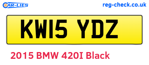 KW15YDZ are the vehicle registration plates.