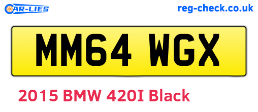 MM64WGX are the vehicle registration plates.