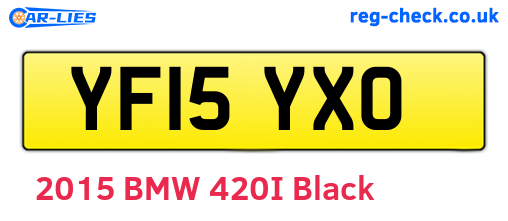 YF15YXO are the vehicle registration plates.