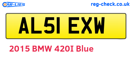 AL51EXW are the vehicle registration plates.