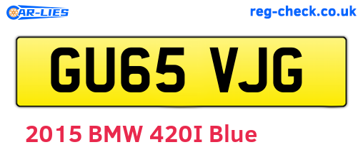 GU65VJG are the vehicle registration plates.