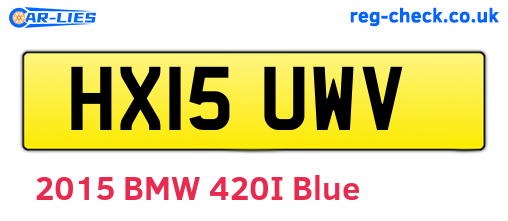 HX15UWV are the vehicle registration plates.