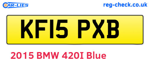 KF15PXB are the vehicle registration plates.