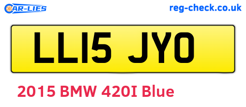 LL15JYO are the vehicle registration plates.