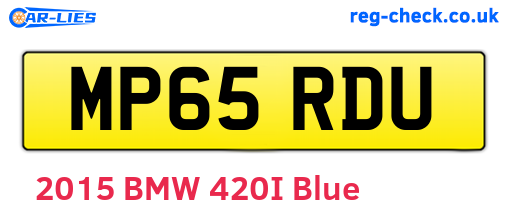 MP65RDU are the vehicle registration plates.