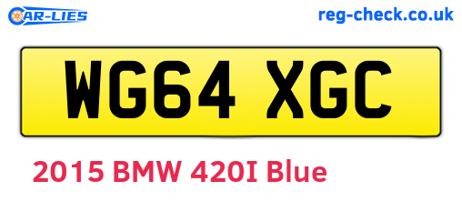 WG64XGC are the vehicle registration plates.