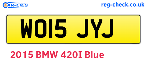 WO15JYJ are the vehicle registration plates.