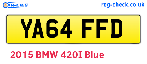 YA64FFD are the vehicle registration plates.