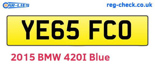 YE65FCO are the vehicle registration plates.
