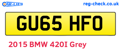 GU65HFO are the vehicle registration plates.