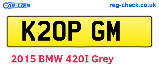 K20PGM are the vehicle registration plates.