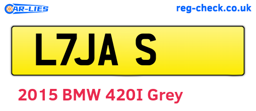 L7JAS are the vehicle registration plates.