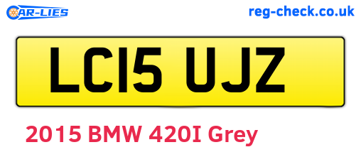 LC15UJZ are the vehicle registration plates.