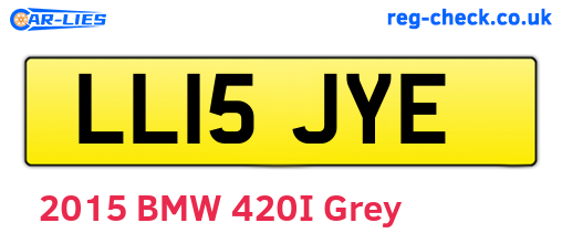 LL15JYE are the vehicle registration plates.
