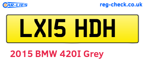 LX15HDH are the vehicle registration plates.