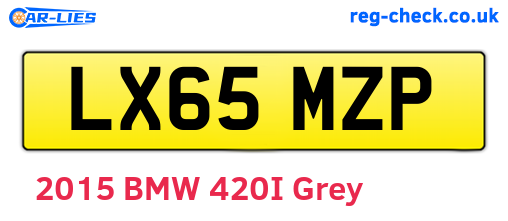LX65MZP are the vehicle registration plates.