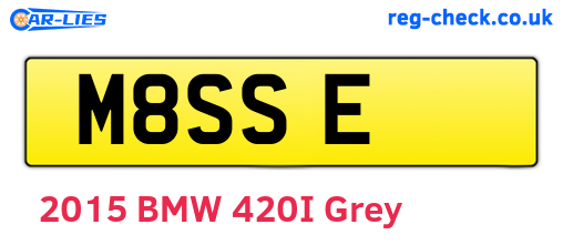 M8SSE are the vehicle registration plates.