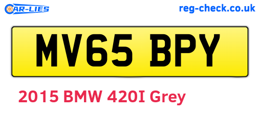 MV65BPY are the vehicle registration plates.