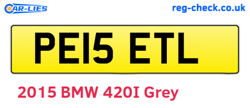PE15ETL are the vehicle registration plates.