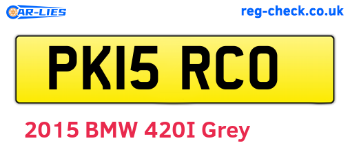 PK15RCO are the vehicle registration plates.