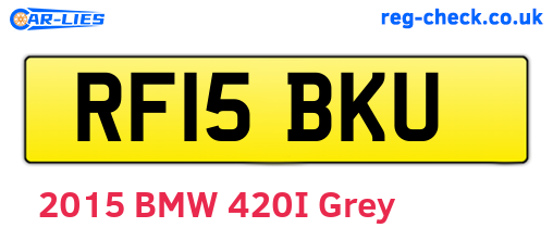RF15BKU are the vehicle registration plates.