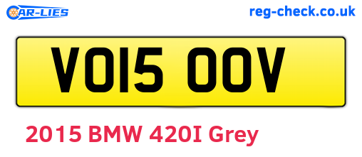 VO15OOV are the vehicle registration plates.