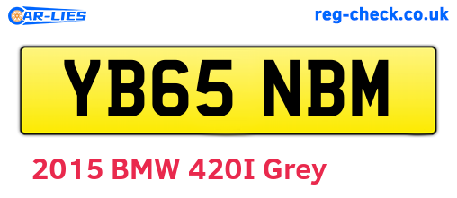YB65NBM are the vehicle registration plates.