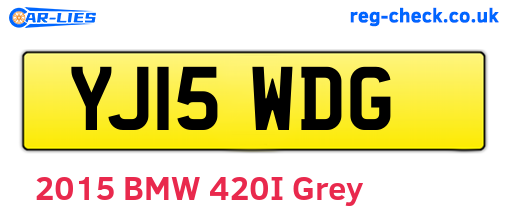 YJ15WDG are the vehicle registration plates.
