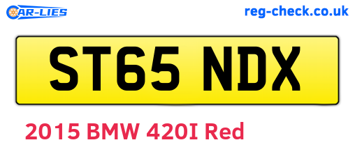 ST65NDX are the vehicle registration plates.