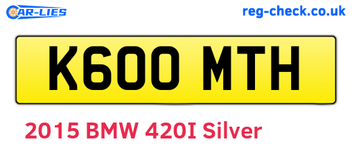 K600MTH are the vehicle registration plates.
